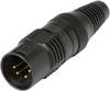 Hicon HI-X4CM-G XLR-Steckverbinder Stecker, gerade Polzahl: 4 Schwarz 1 St.