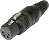 Hicon HI-X4CF-G XLR-Steckverbinder Buchse, gerade Polzahl: 4 Schwarz 1 St.