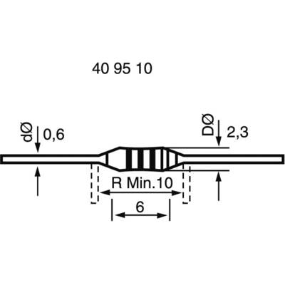  403679  Kohleschicht-Widerstand 3.3 MΩ axial bedrahtet 0207 0.25 W 5 % 1 St. 