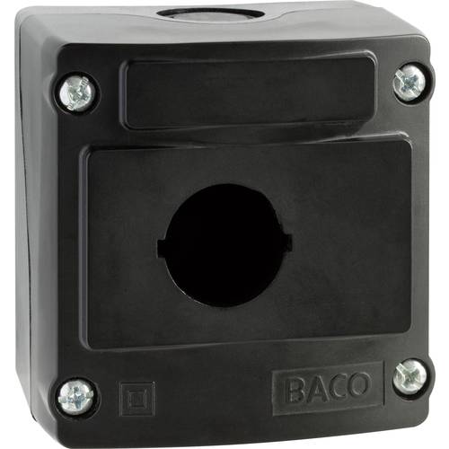 BACO LBX0100NR 100530 Leergehäuse 1 Einbaustelle (L x B x H) 74 x 74 x 47.9 mm Schwarz 1 St.