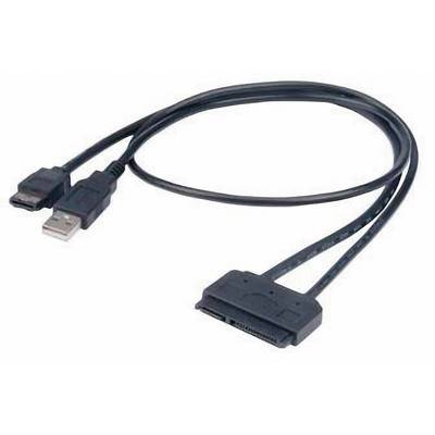 Akasa Festplatten/SSD Adapter [1x SATA-Kombi-Buchse 7+15pol. - 1x USB 2.0 Stecker A, eSATA-Stecker 7pol.]  