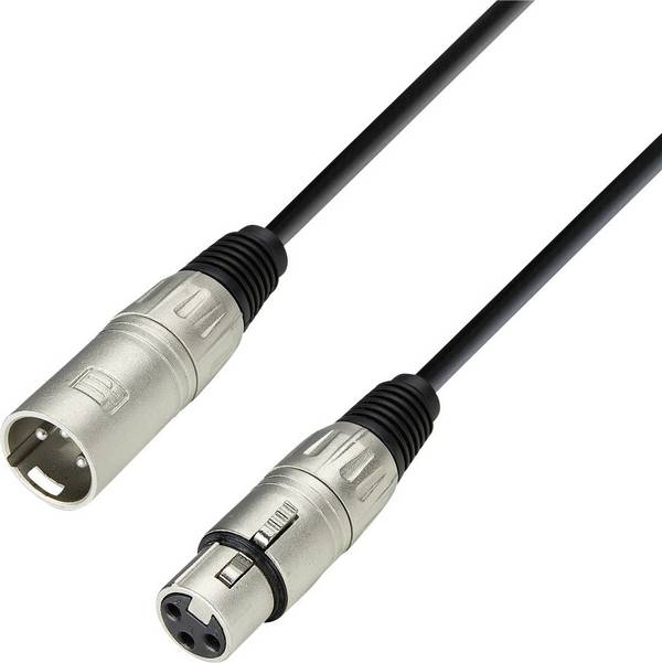Adam Hall K3MMF0600 XLR Verbindungskabel [1x XLR-Buchse - 1x XLR-Stecker] 6.00 m Schwarz