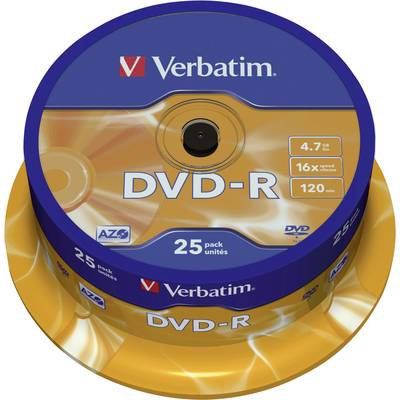 Verbatim 43522 DVD-R Rohling 4.7 GB 25 St. Spindel Antikratzbeschichtung