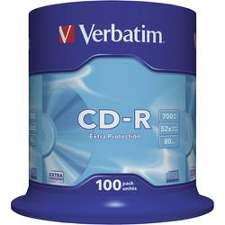 Image of Verbatim 43411 CD-R 80 Rohling 700 MB 100 St. Spindel