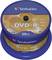 Eine Spindel mit 50 Verbatim DVD-R, 4,7 GB, 16x Geschwindigkeit, geeignet für 120 Minuten Aufnahmezeit.