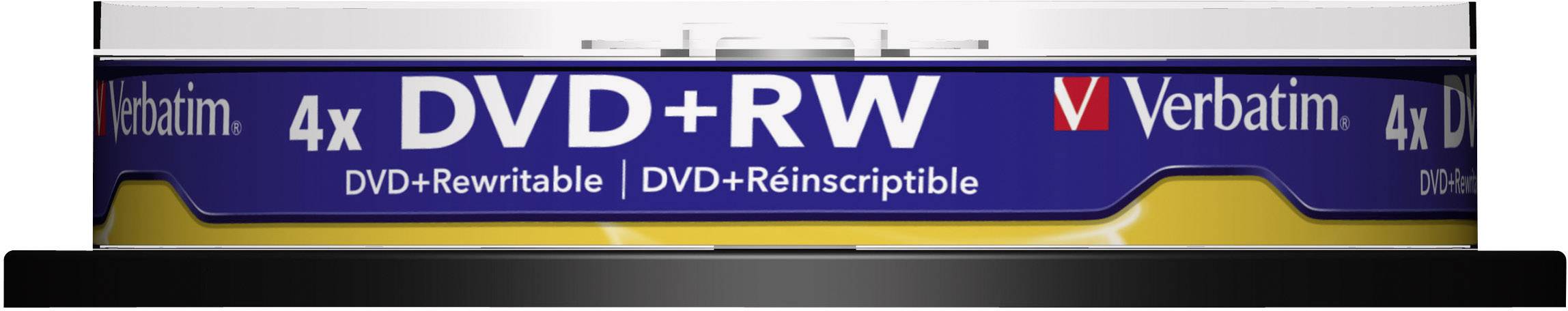 Verbatim 43488 DVD+RW Rohling 4.7 GB 10 St. Spindel Wiederbeschreibbar-1