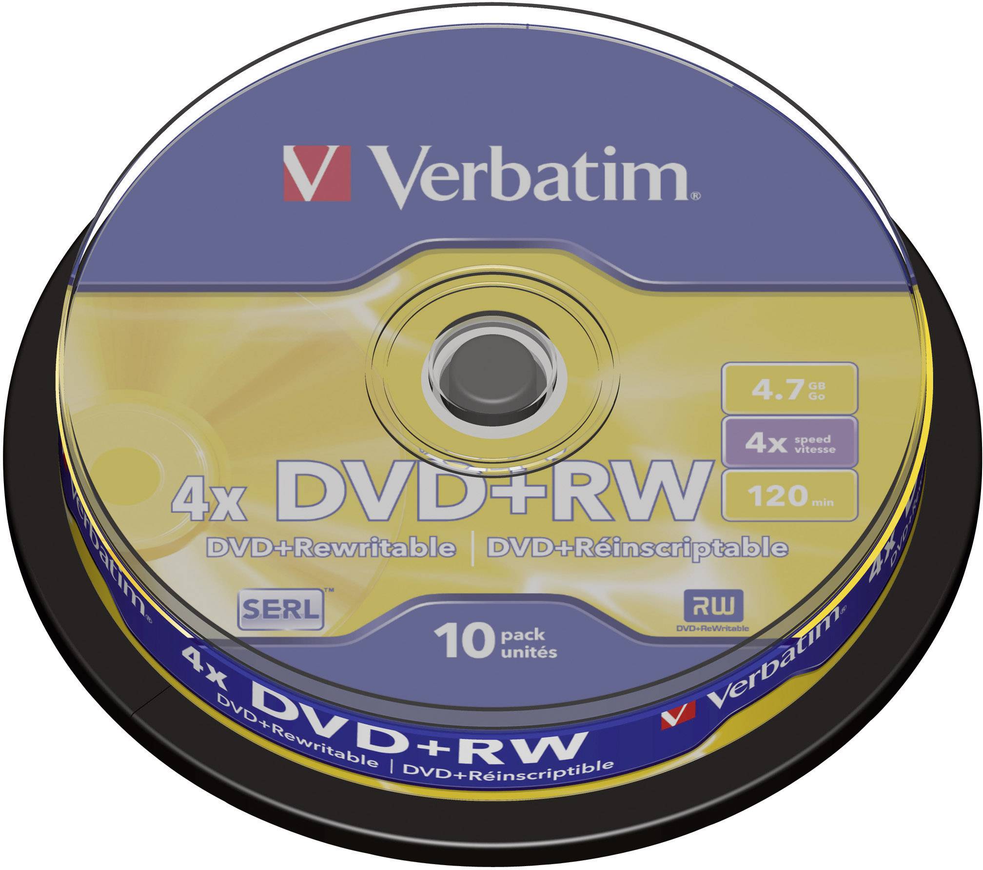 Verbatim 43488 DVD+RW Rohling 4.7 GB 10 St. Spindel Wiederbeschreibbar-2