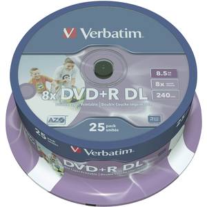 Verbatim Dvd R Dl Rohling 8 5 Gb 25 St Spindel Bedruckbar Kaufen