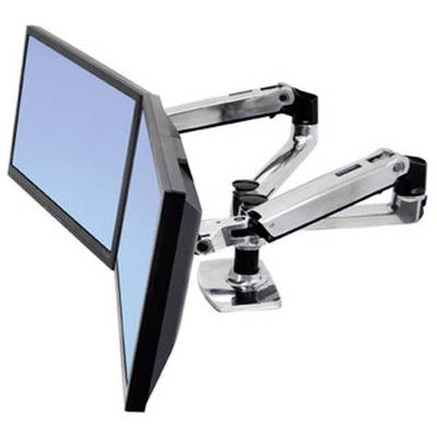 Ergotron LX Dual Arm Side by Side Desk Mount 2fach Monitor-Tischhalterung 38,1 cm (15") - 68,6 cm (27") Aluminium Höhenv