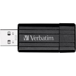 USB flash disk Verbatim Pin Stripe 49062, 8 GB, USB 2.0, čierna