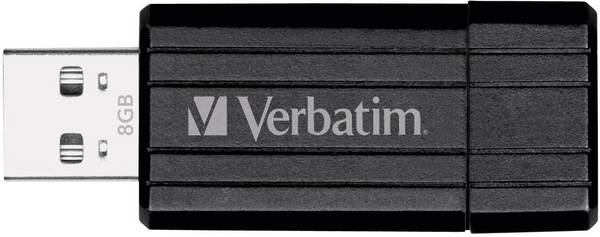 Verbatim Pin Stripe USB-Stick  8 GB Schwarz 49062 USB-A (USB 2.0)