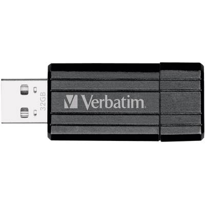 Verbatim Pin Stripe USB-Stick  32 GB Schwarz 49064 USB 2.0