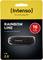 Intenso USB-Stick Rainbow Line, 16 GB, High-Speed 2.0, in Verpackung. Schwarz, betont Geschwindigkeit und Speicherkapazität.