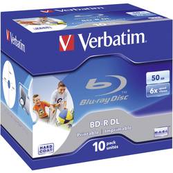 Image of Verbatim 43736 Blu-ray BD-R DL Rohling 50 GB 10 St. Jewelcase Bedruckbar