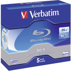 Image of Verbatim 43715 Blu-ray BD-R Rohling 25 GB 5 St. Jewelcase