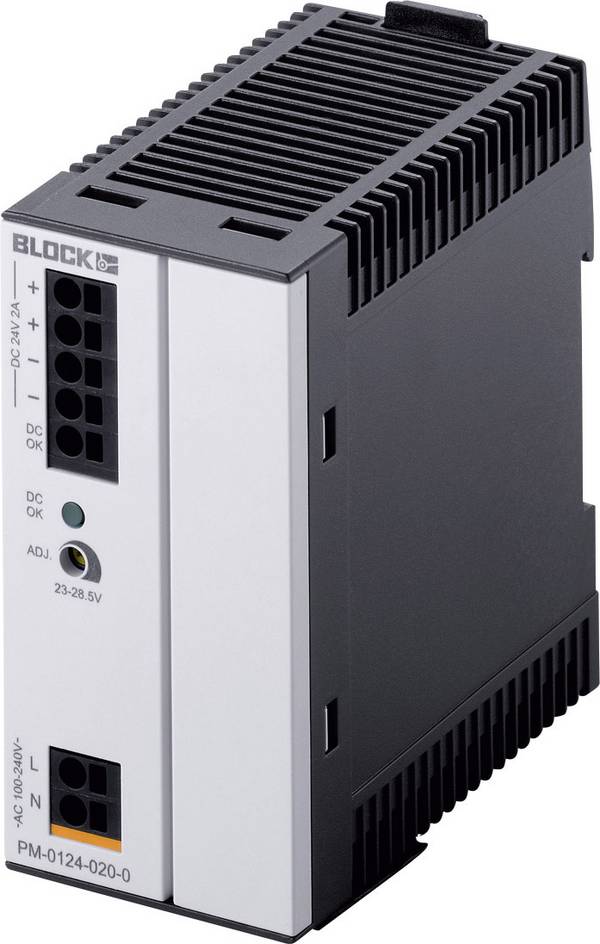 BLOCK PM-0124-020-0 Hutschienen-Netzteil (DIN-Rail)  24 V/DC 2 A 48 W Anzahl Ausgänge:1 x  Inhalt 1 St.