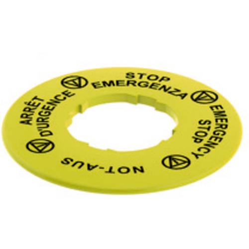 Pizzato Elettrica VETF32A5120 VETF32A5120 Bezeichnungsschild rund (Ø) 60 mm STOP EMERGENZA, ARRET D´URGENCE, NOT AUS, EM...