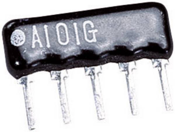 TRU COMPONENTS 1557358 Widerstandsnetzwerk 220 Ω radial bedrahtet SIP-4+1 0.125 W 1 St.