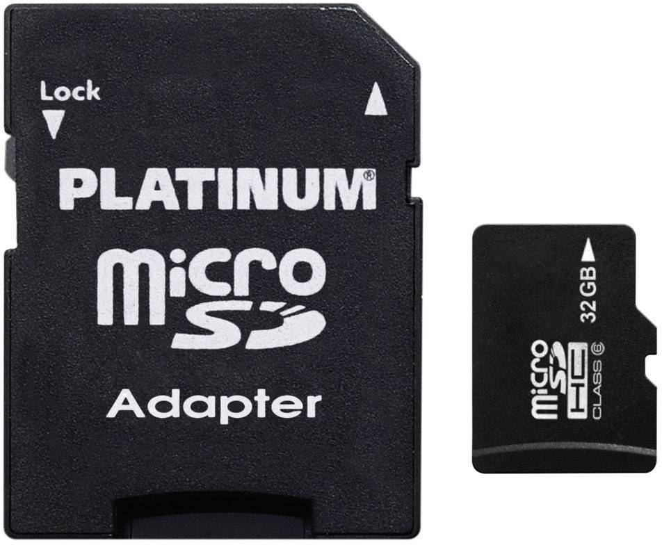 microSDHC card 32 GB Platinum MICRO SDHC KARTE 32GB Class 6 incl. SD