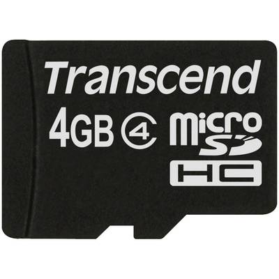 Transcend Standard microSDHC-Karte  4 GB Class 4 