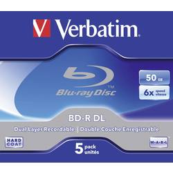 Image of Verbatim 43748 Blu-ray BD-R DL Rohling 50 GB 5 St. Jewelcase