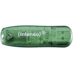 Image of Intenso Rainbow Line USB-Stick 8 GB Grün 3502460 USB 2.0