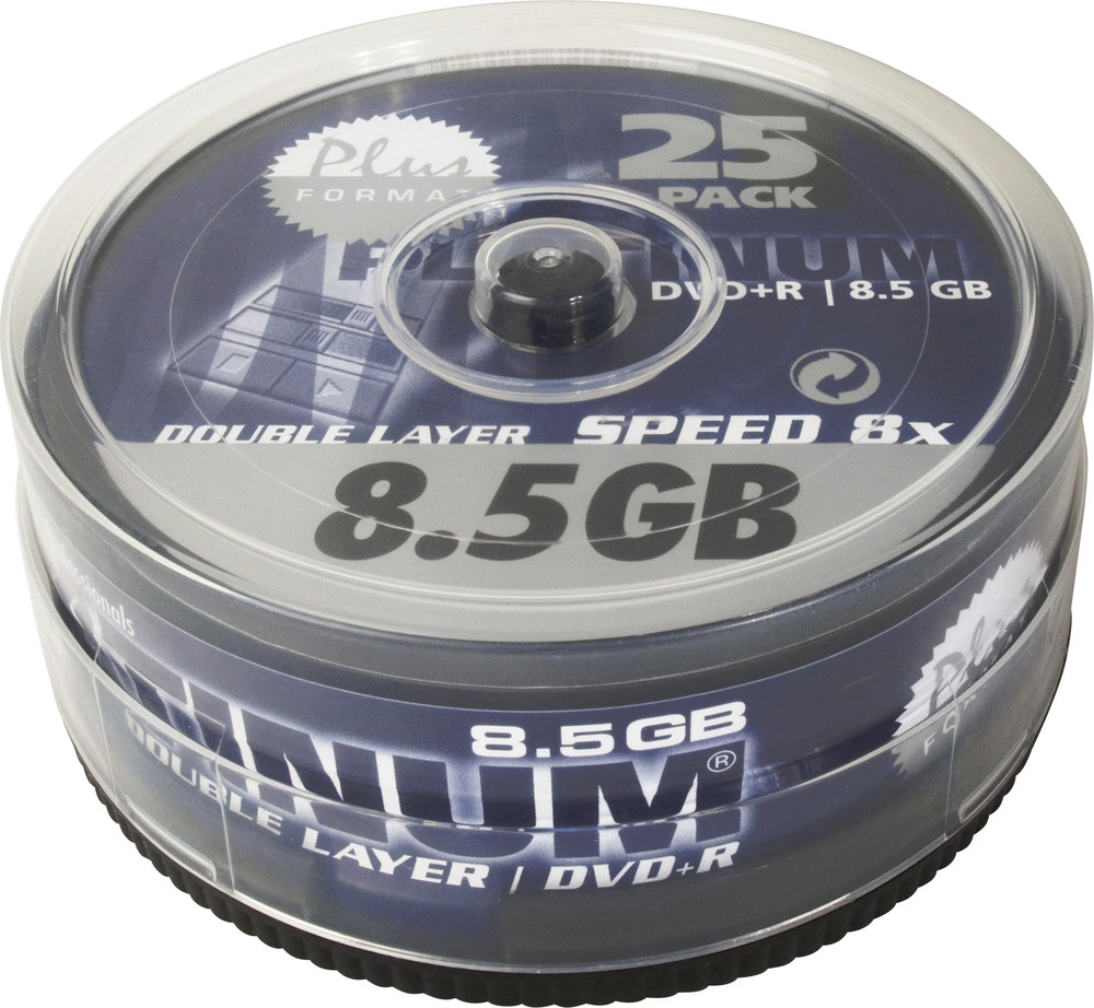 DVD+R DL Rohling 8.5 GB Platinum 100040 25 St. Spindel kaufen DVD+R DL Rohling 8.5 GB Platinum 100040 25 St. Spindel kaufen