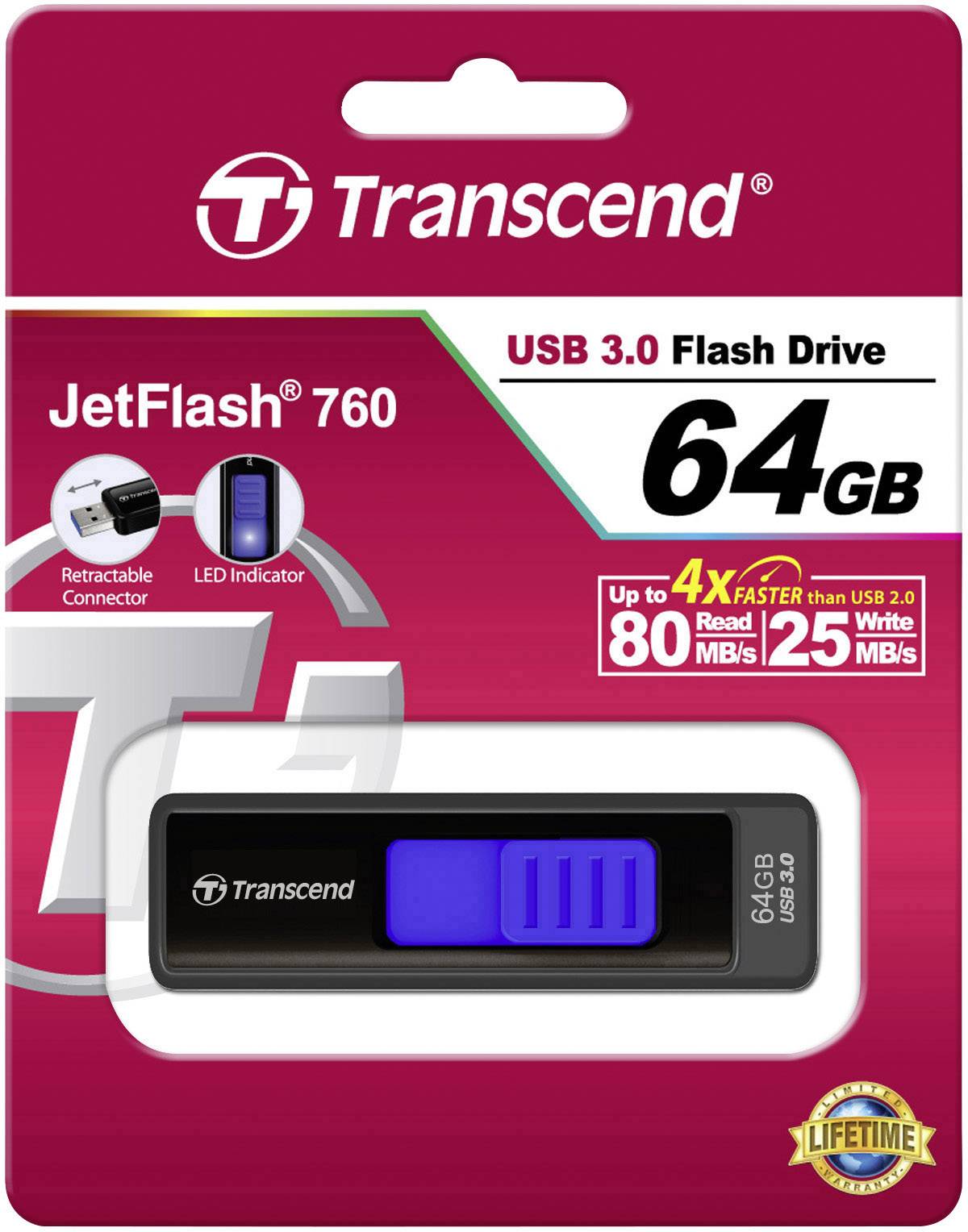Transcend JetFlash® 760 USB-Stick 64 GB Schwarz TS64GJF760 USB-A (USB 3.2 Gen 1)-3