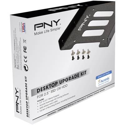 PNY P-72002535-M-KIT 3.5 Zoll (8.89 cm) Festplatten-Einbaurahmen HDD/SSD Anzahl Festplatten (max.): 1 x 2.5 Zoll