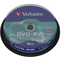 Image of Verbatim 43552 DVD-RW Rohling 4.7 GB 10 St. Spindel Wiederbeschreibbar