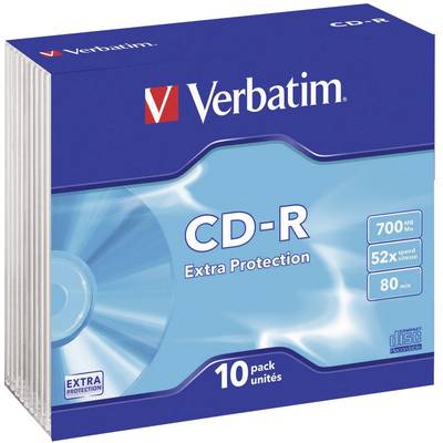 Verbatim 43415 CD-R Rohling 700 MB 10 St. Slimcase 