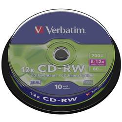 Image of Verbatim 43480 CD-RW Rohling 700 MB 10 St. Spindel Wiederbeschreibbar