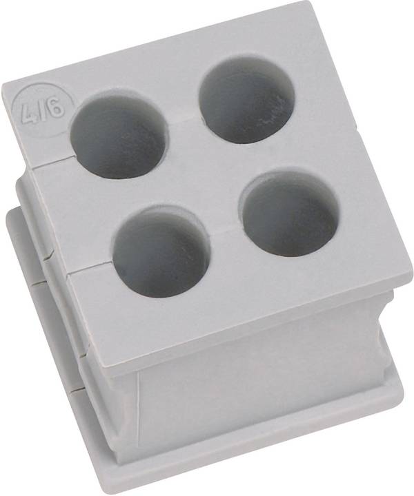 Icotek KT 4/4 Kabeldurchführung geschlitzt  Klemm-Ø (max.) 4 mm  Elastomer Grau 1 St.