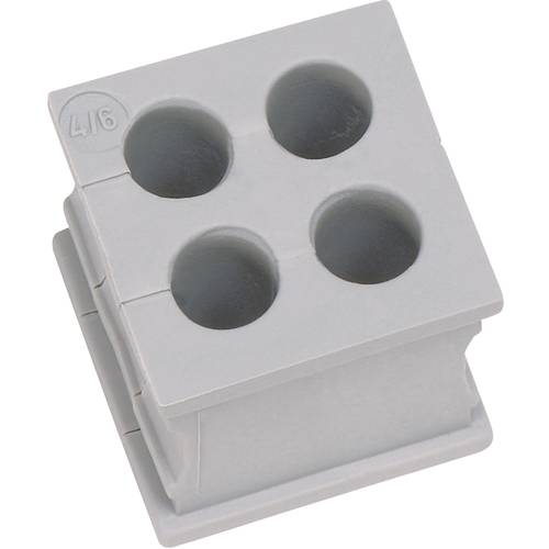 Icotek KT 4/4 Kabeldurchführung geschlitzt Klemm-Ø (max.) 4 mm Elastomer Grau 1 St.