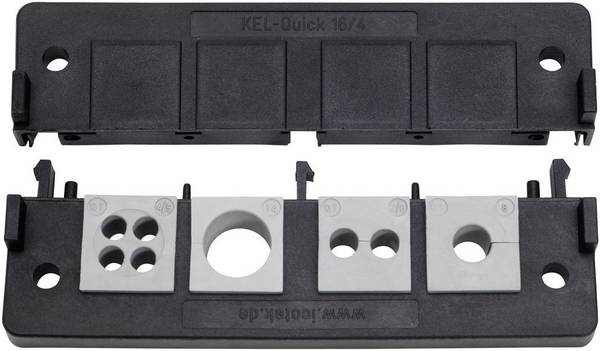 Icotek KEL-Quick 16/8 Kabeleinführungsleiste Polyamid Schwarz 1 St.