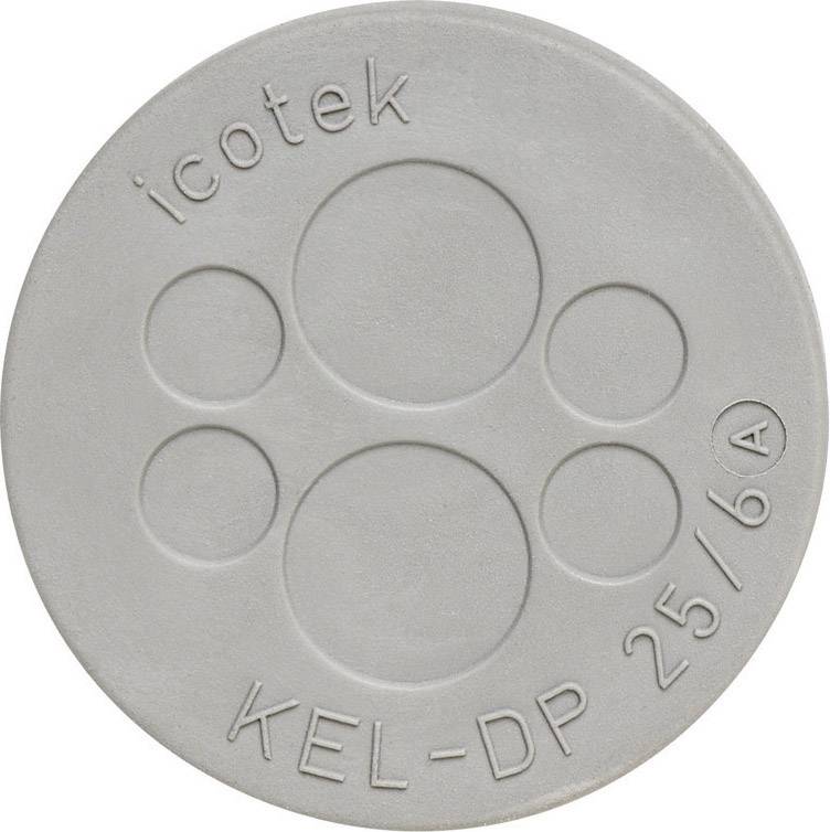 ICOTEK Kabeldurchführungsplatte Klemm-Ø (max.) 12 mm Elastomer Grau Icotek KEL-DP 50/18 1 St.