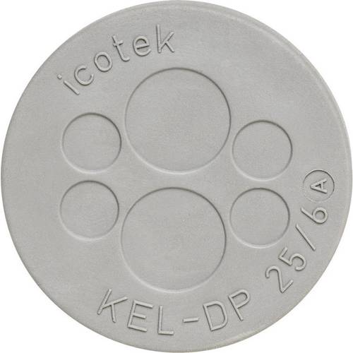 Icotek KEL-DP 25/4 Kabeldurchführungsplatte Klemm-Ø (max.) 8 mm Elastomer Grau 1 St.