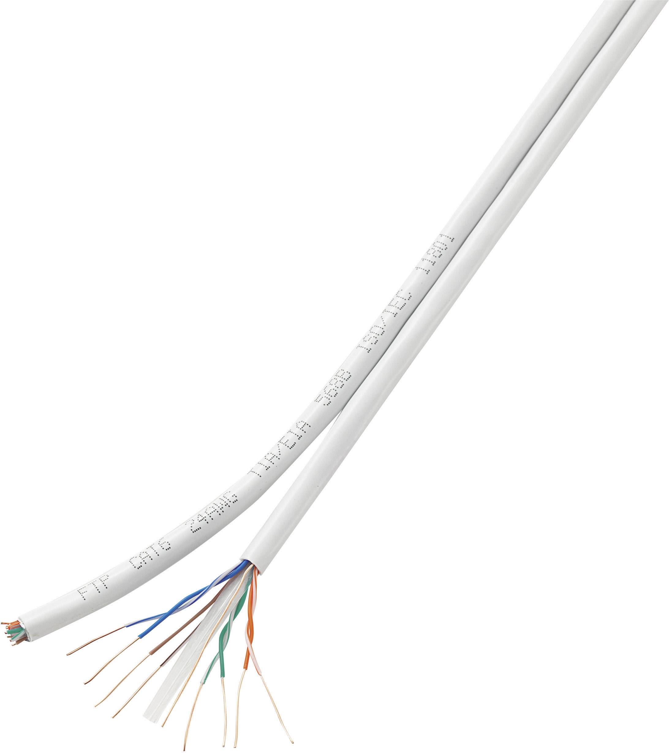 TRU COMPONENTS Netzwerkkabel CAT 6 U/UTP 8 x 2 x 0.196 mm² Weiß TRU COMPONENTS 1567359 100 m