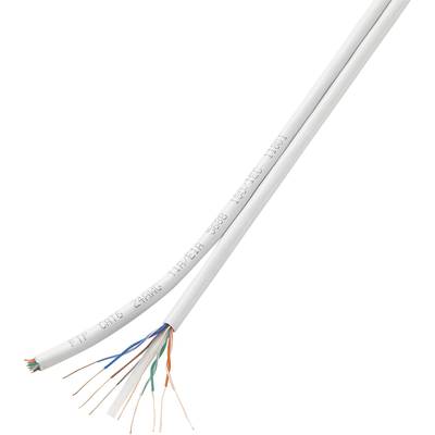 TRU COMPONENTS Netzwerkkabel CAT 6 U/UTP 8 x 2 x 0.196 mm² Weiß 100 m