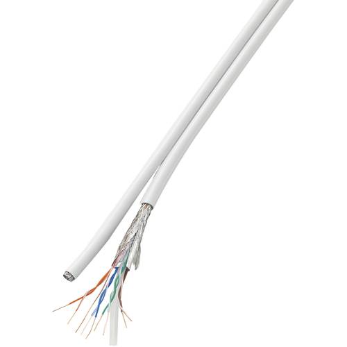 TRU COMPONENTS Duplex-Netzwerkkabel CAT 6 SF/UTP 8 x 2 x 0.196 mm² Weiß 100 m
