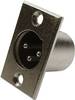 Cliff FC6105 XLR-Steckverbinder Flanschstecker, Kontakte gerade Polzahl: 3 Silber 1 St.