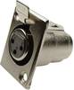 Cliff FC6100 XLR-Steckverbinder Flanschbuchse, Kontakte gerade Polzahl: 3 Silber 1 St.