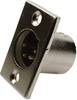 Cliff FC6125 XLR-Steckverbinder Flanschstecker, Kontakte gerade Polzahl: 4 Silber 1 St.