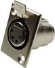 Cliff FC6120 XLR-Steckverbinder Flanschbuchse, Kontakte gerade Polzahl: 4 Silber 1 St.