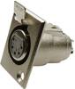 Cliff FC6170 XLR-Steckverbinder Flanschbuchse, Kontakte gerade Polzahl: 5 Silber 1 St.
