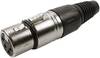 Cliff FC6150 XLR-Steckverbinder Buchse, gerade Polzahl: 4 Silber 1 St.