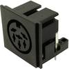 Cliff FC680806 DIN-Rundsteckverbinder Buchse, Einbau horizontal Polzahl: 6 Schwarz 1 St.