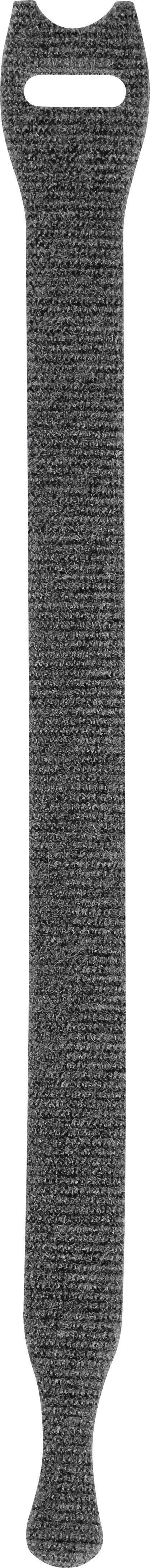 TOOLCRAFT KL12X200SC Klettkabelbinder zum Bündeln Haft- und Flauschteil (L x B) 200 mm x 12 mm Schwarz 1 St.