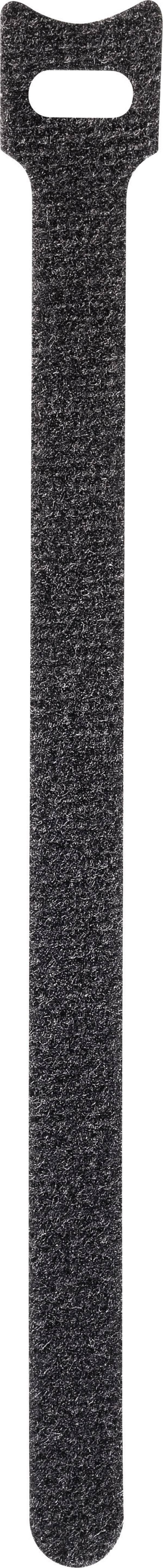 TOOLCRAFT KL12X280SC  Klettkabelbinder zum Bündeln Haft- und Flauschteil (L x B) 280 mm x 12 mm Schwarz 16 St.