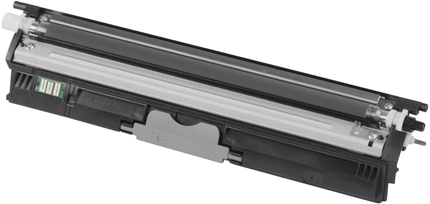 Ein Laserdrucker-Toner in Schwarz in rechteckiger Kunststoffkassette, die für die Verwendung in einem Laserdrucker bestimmt ist.